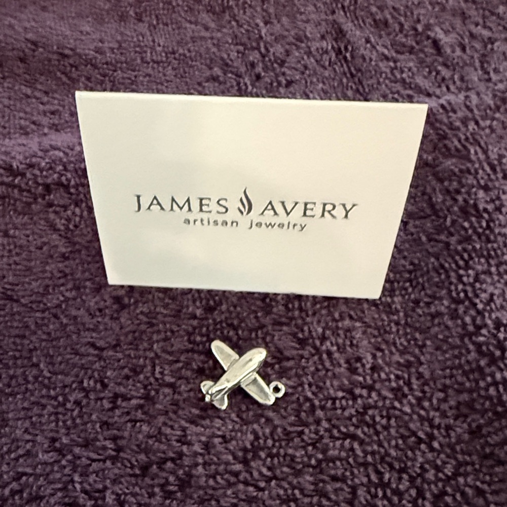 James Avery Silver Airplane Pendant